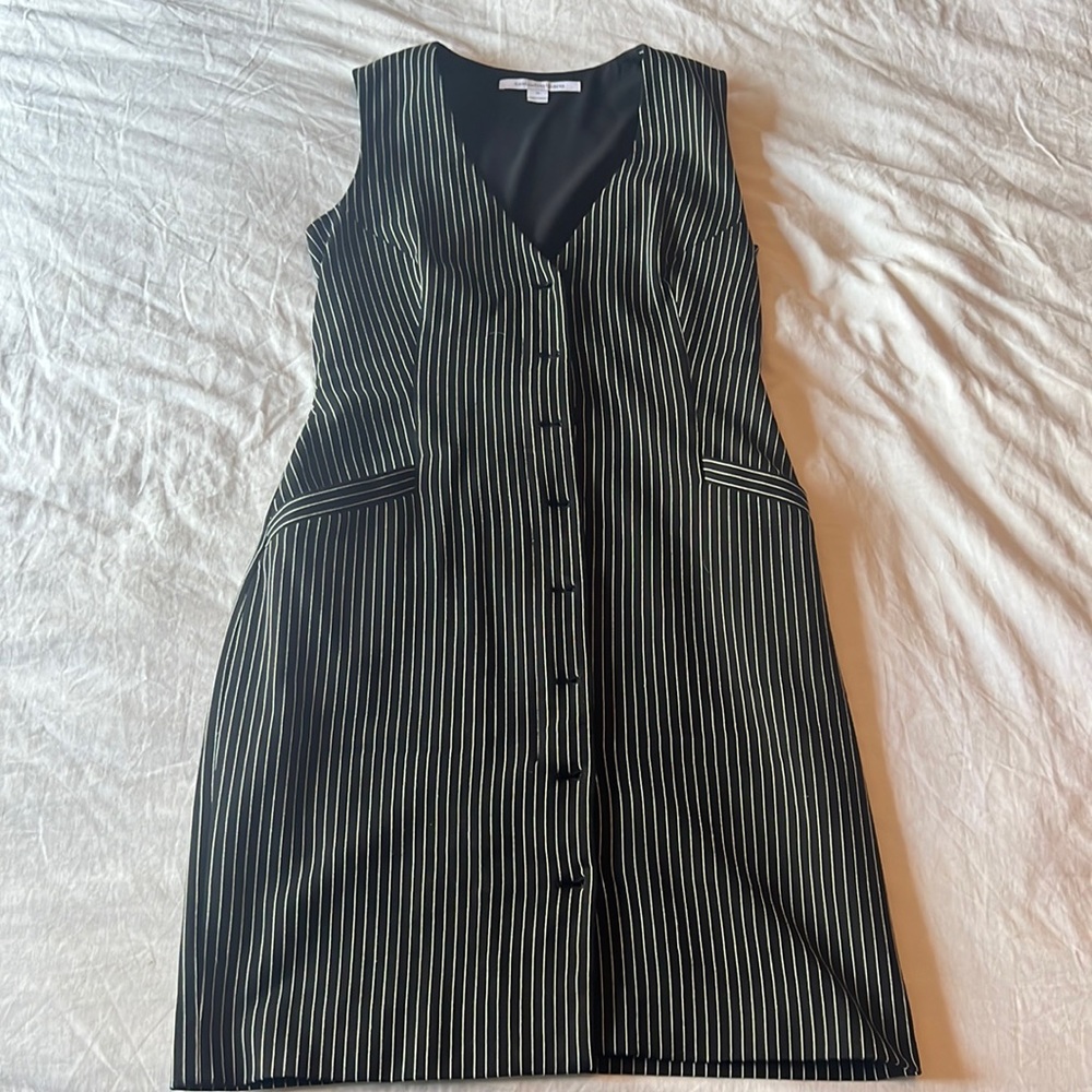 Diane Von Furstenberg Pinstripe vest dress